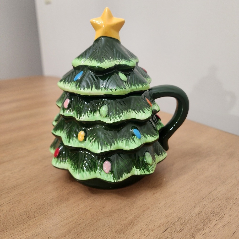 Mr. Christmas Nostalgic Ceramic Tree Lidded Mug